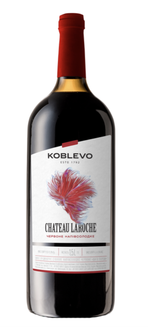 Вино Коблево Бордо Шато Ларош н/солод. черв. 12% 1.5 л